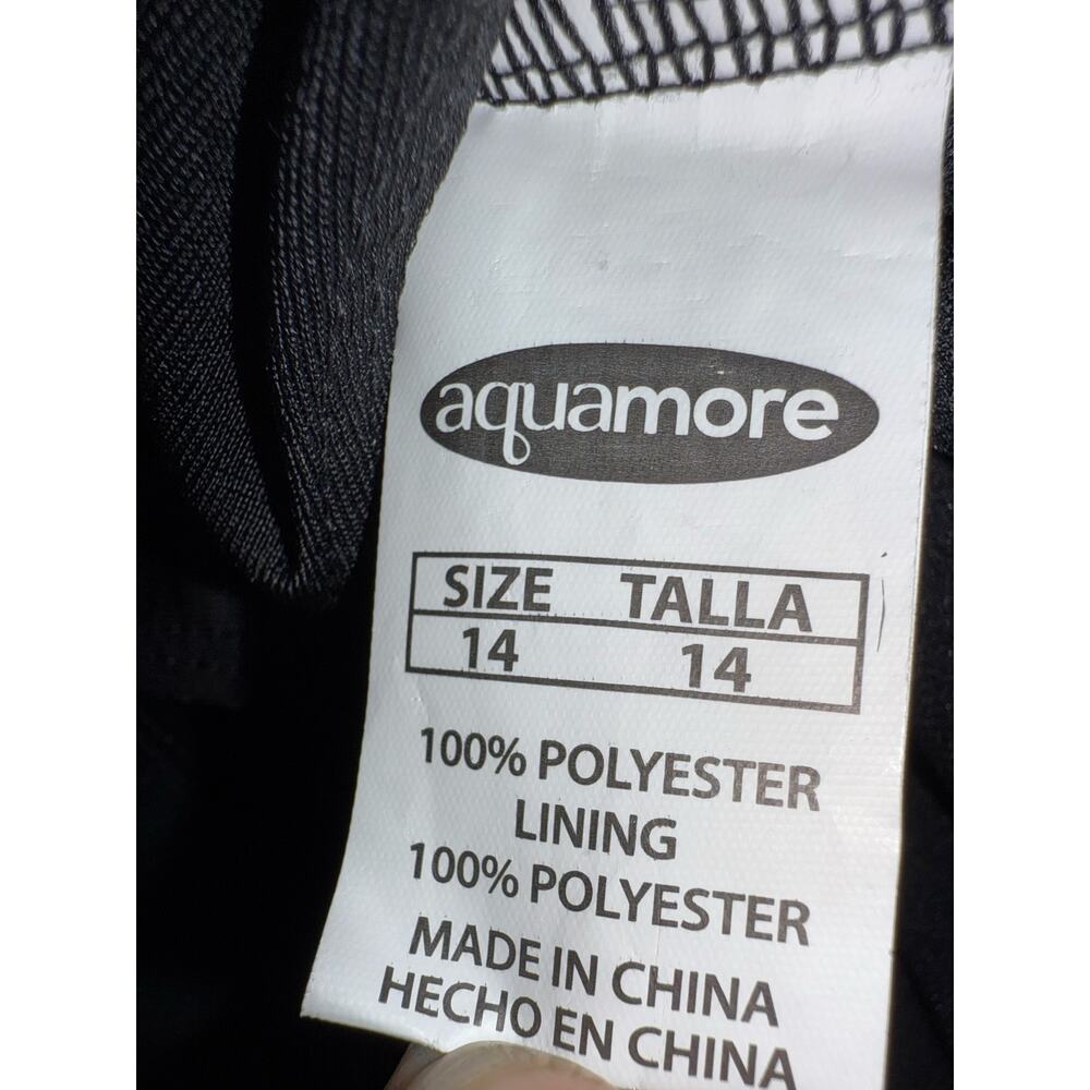Aquamore Chlorine Resistant Skater Swimdress One Piece Swimsuit - size 14 - SW5 - Picture 7 of 12